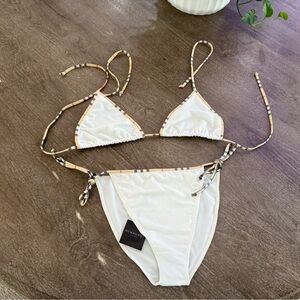 Burberry Elegant White Bikini